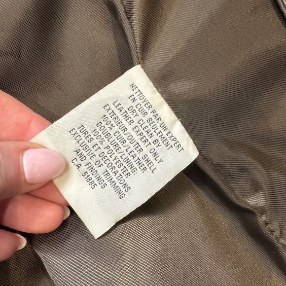 Bod And Christensen brown leather trench coat size XS - Picture 6 of 7